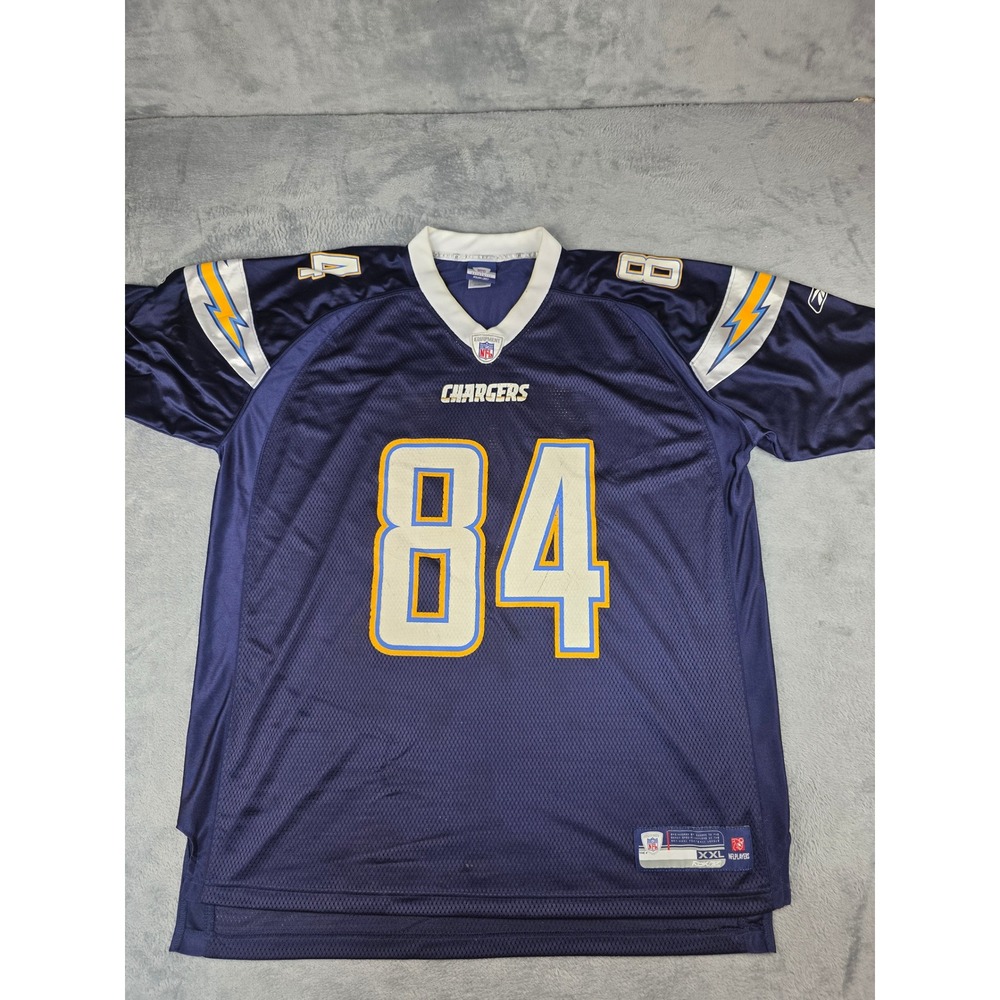 Vintage NFL San Diego Chargers Chris Davis #84 Jersey Navy Blue Mens XXL Mesh